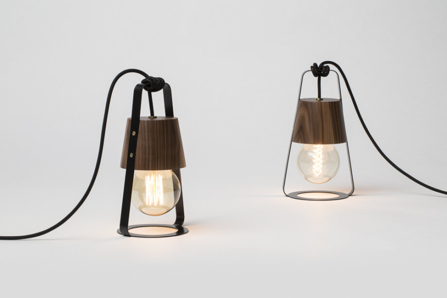 hop design latarnia lampa orzech